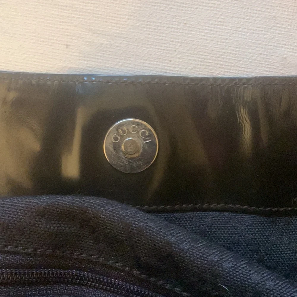 Gucci with Bamboo handle nylon and leather